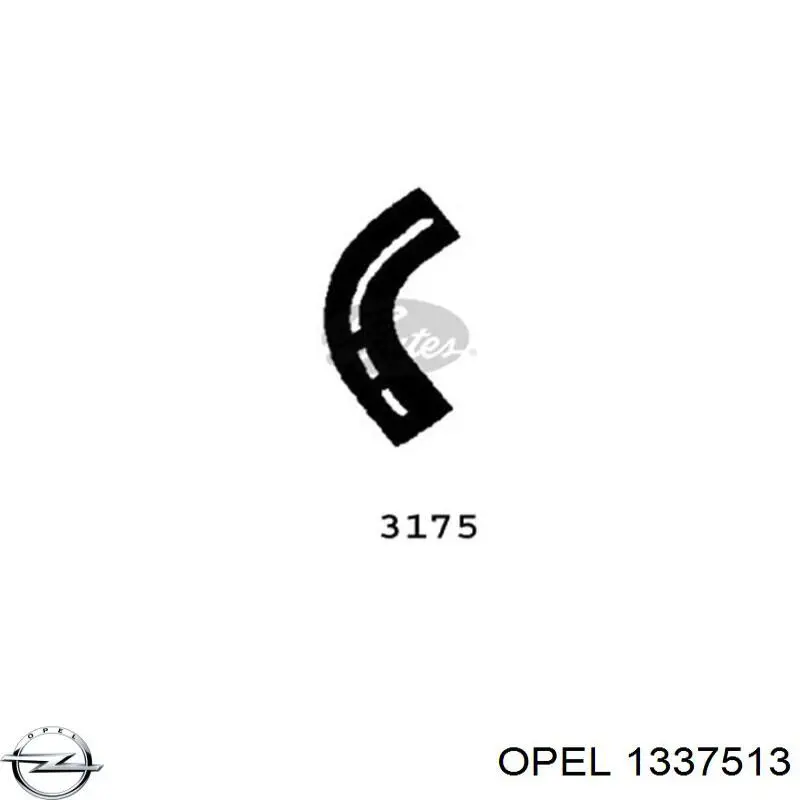 Шланг расширительного бачка верхний Opel 1337513 цена, от 5.78 USD