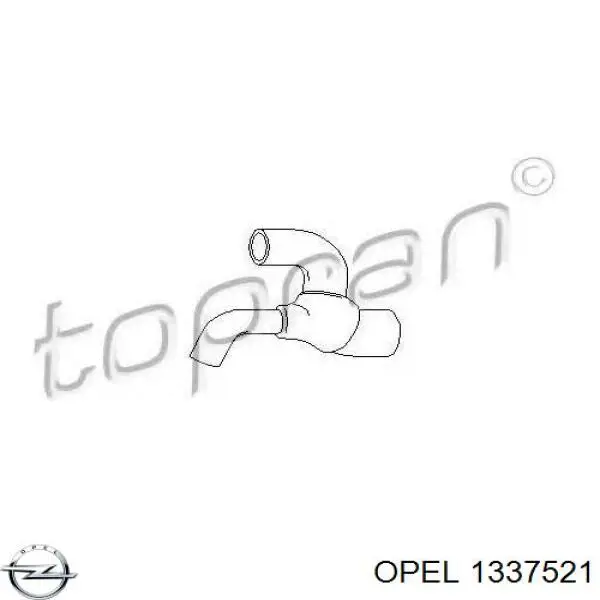 Шланг (патрубок) водяного насоса приемный Opel 1337521 цена, от 12.02 USD