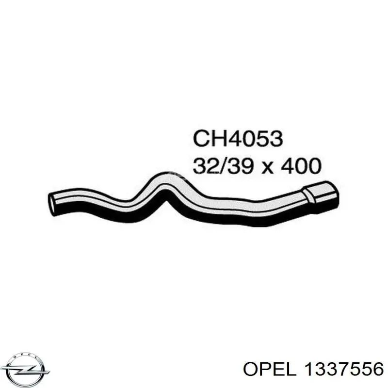Нижний шлаг радиатора охлаждения 1337556 Opel