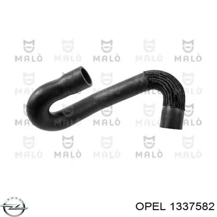 Патрубок радиатора 9129412 Opel