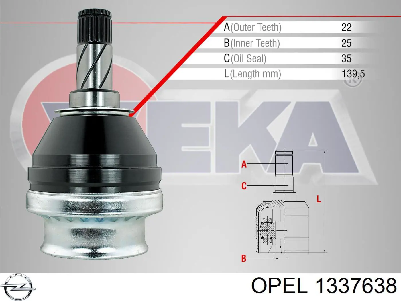 Шланг расширительного бачка нижний 1337638 Opel