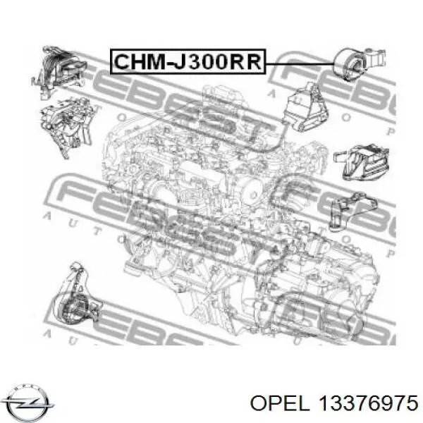 13376975 Opel подушка (опора двигателя задняя)