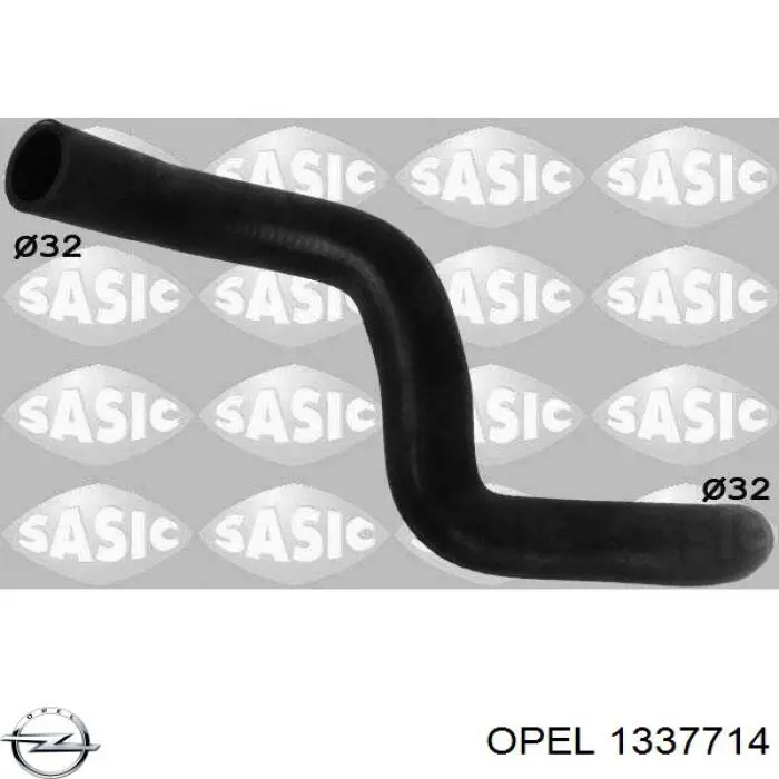 1337714 Opel шланг (патрубок радиатора охлаждения верхний)