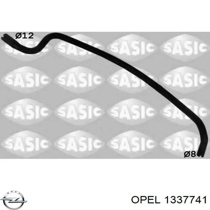 1337741 Opel шланг расширительного бачка нижний