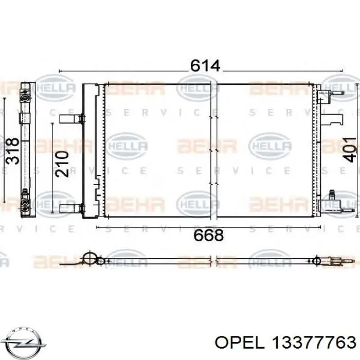 Купить 13377763 Opel Радиатор системы охлаждения кондиционера