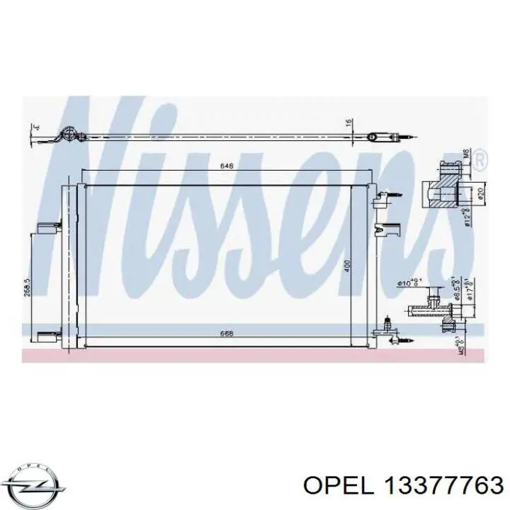 13377763 Opel радиатор кондиционера