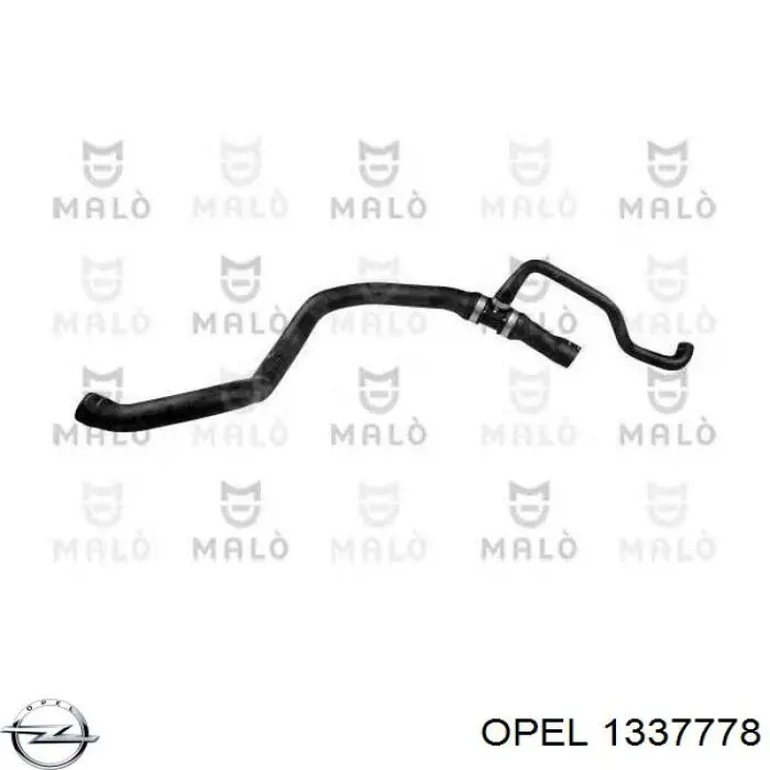 1337778 Opel Патрубок радиатора охлаждения нижний