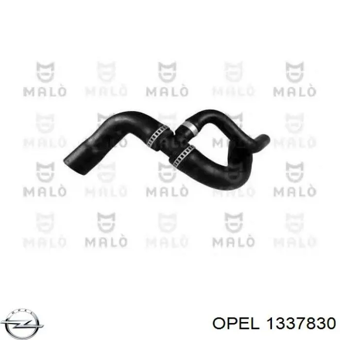 1337830 Opel шланг (патрубок радиатора охлаждения нижний)