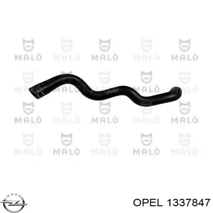 1337847 Opel шланг (патрубок радиатора охлаждения верхний)
