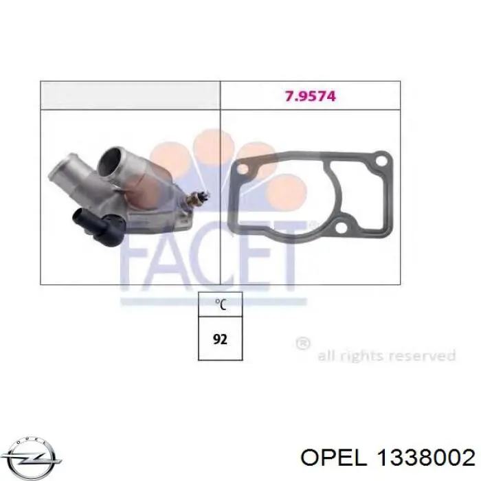 Купить 1338002 Opel Автомобильный термостат