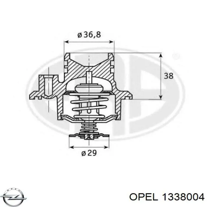 Термостат в корпусе Opel 1338004 цена, от 11.88 USD