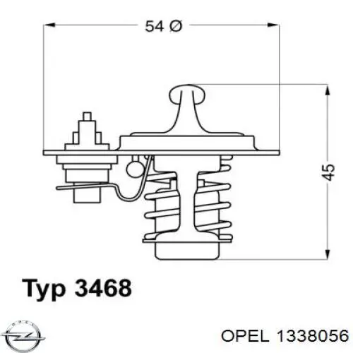 Термостат 1338056 Opel