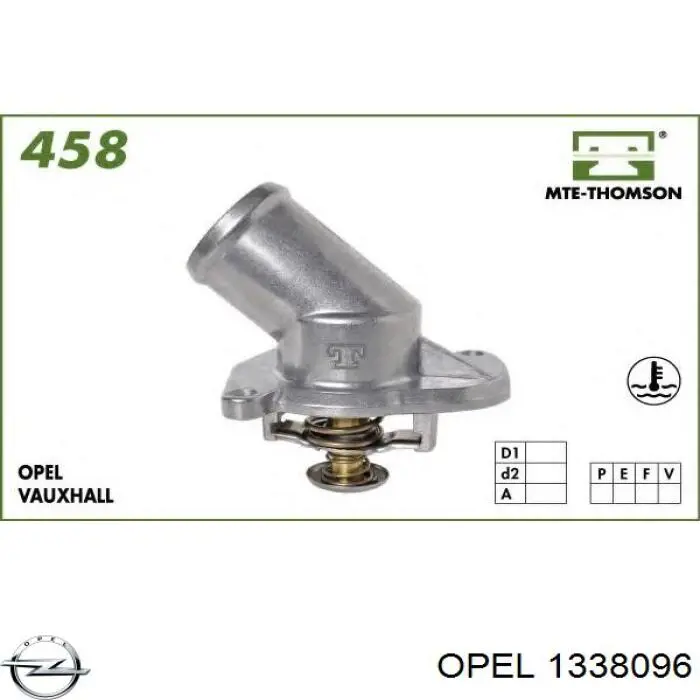 Купить 1338096 Opel Автомобильный термостат