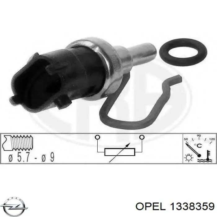 1338359 Opel датчик температуры охлаждающей жидкости