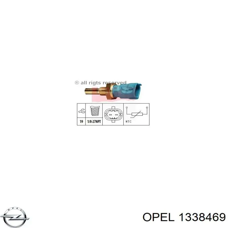 Датчик указателя температуры охлаждающей жидкости Opel 1338469 цена, от 11.07 USD