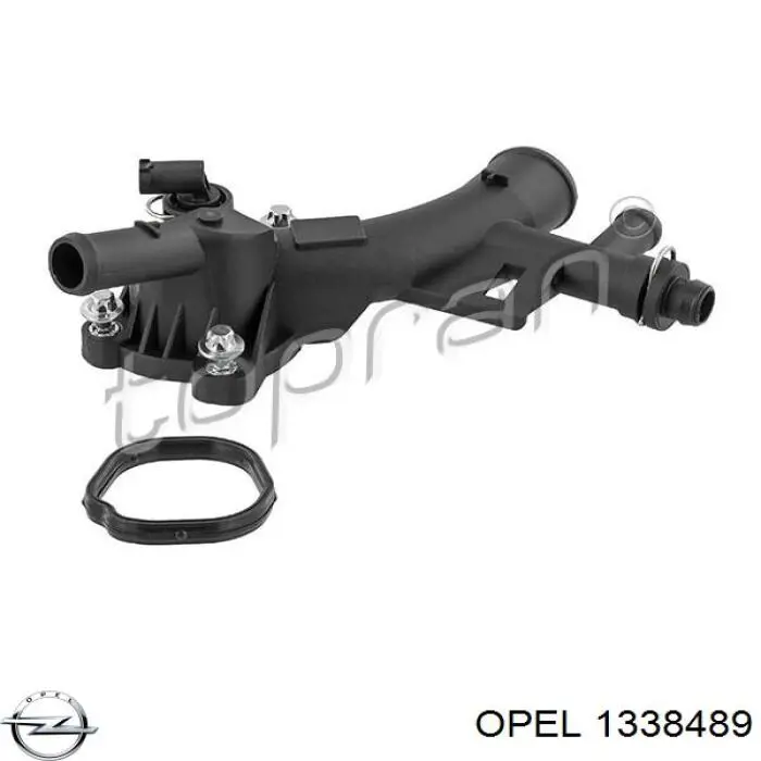 1338489 Opel фланец системы охлаждения (тройник)