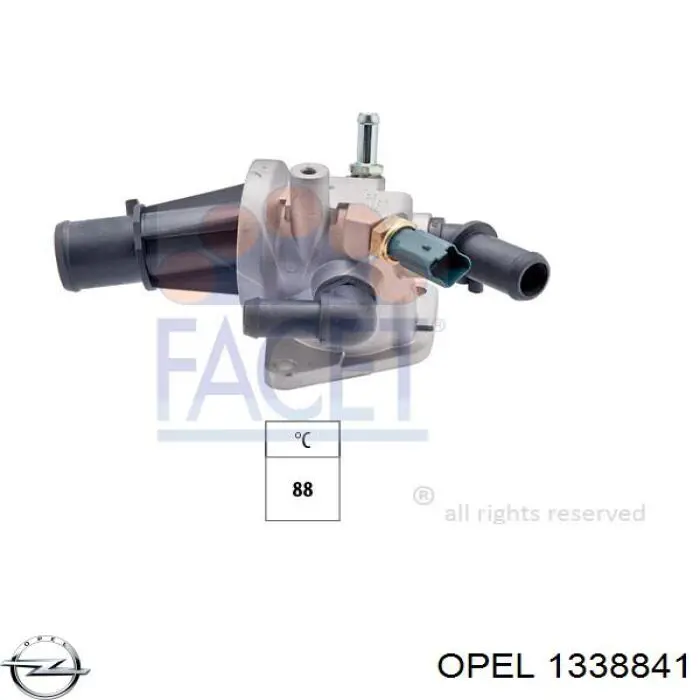 Корпус термостата 1338841 Opel