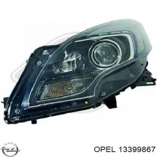 Правая блок фара Opel 13399867 цена, от 264.04 USD