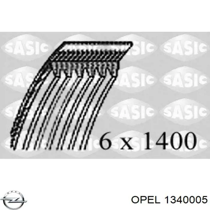 Клиновый ремень Opel 1340005 цена, от 11.31 USD