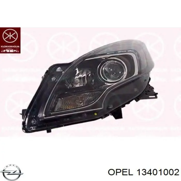 Фара правая 13401002 Opel