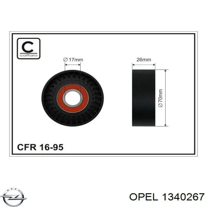 Купить 1340267 Opel Натяжитель приводного ремня