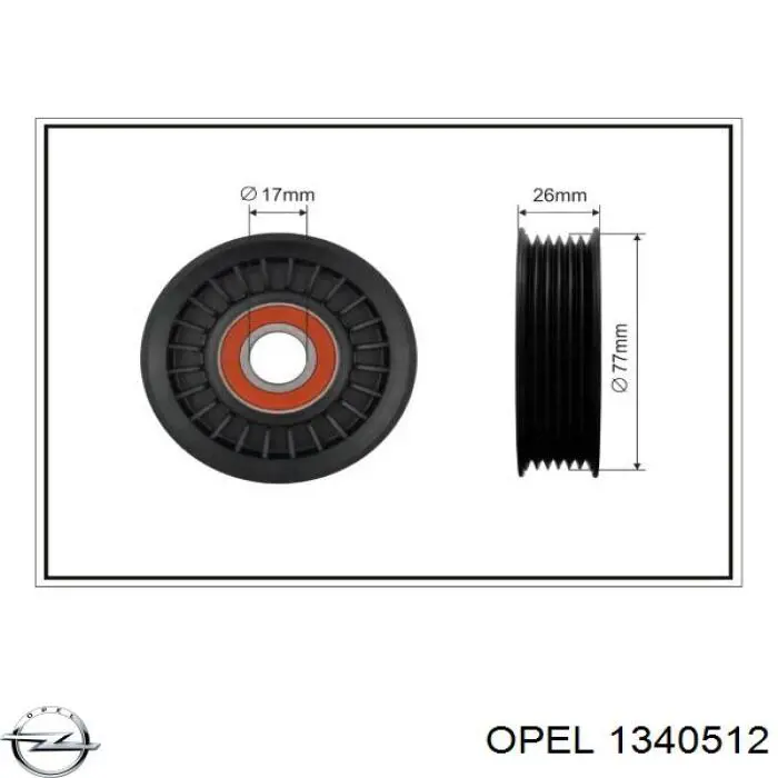 Натяжной ролик Opel 1340512 цена, от 10.49 USD