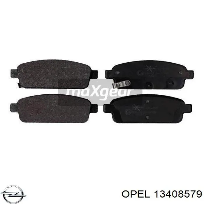 Купить 13408579 Opel Колодки тормозные задние, дисковые