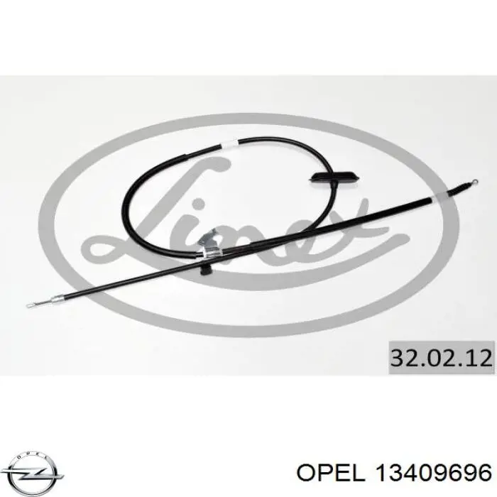 Трос ручного тормоза задний Opel 13409696 цена, от 24.45 USD