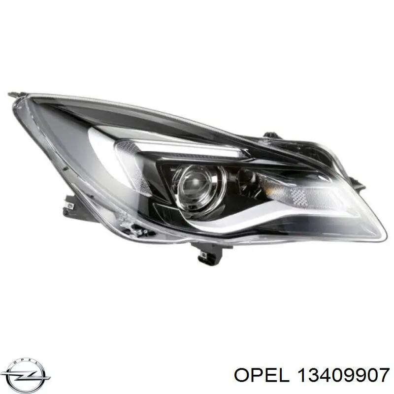 Правая фара 1216811 Opel