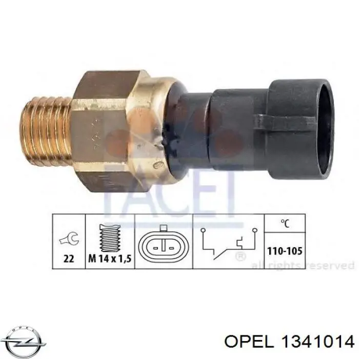 90336458 Opel Датчик радиатора