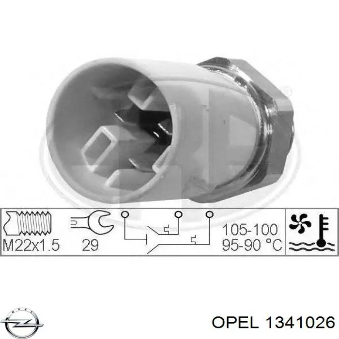 Датчик температуры радиатора Opel 1341026 цена, от 9.84 USD