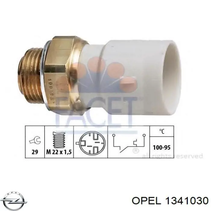 Датчик температуры радиатора Opel 1341030 цена, от 8.45 USD