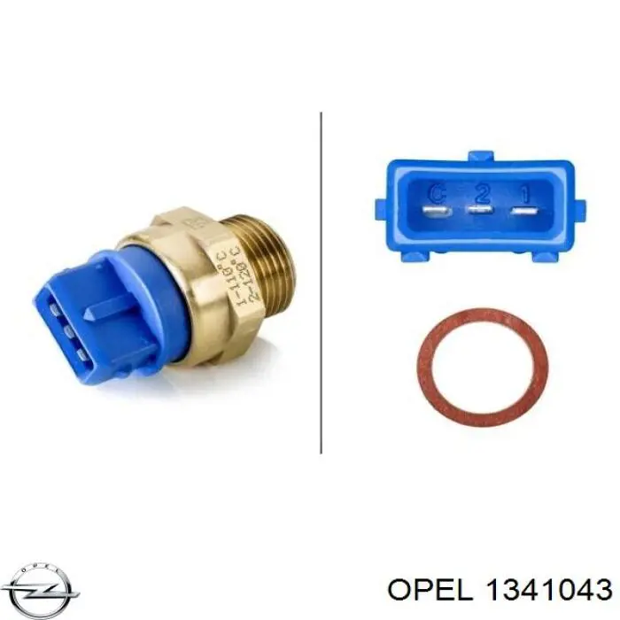 Купить 1341043 Opel Датчик включения вентилятора радиатора 