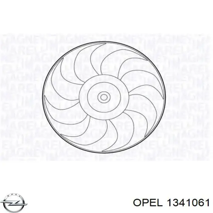 Электровентилятор охлаждения в сборе Opel 1341061 цена, от 69.33 USD