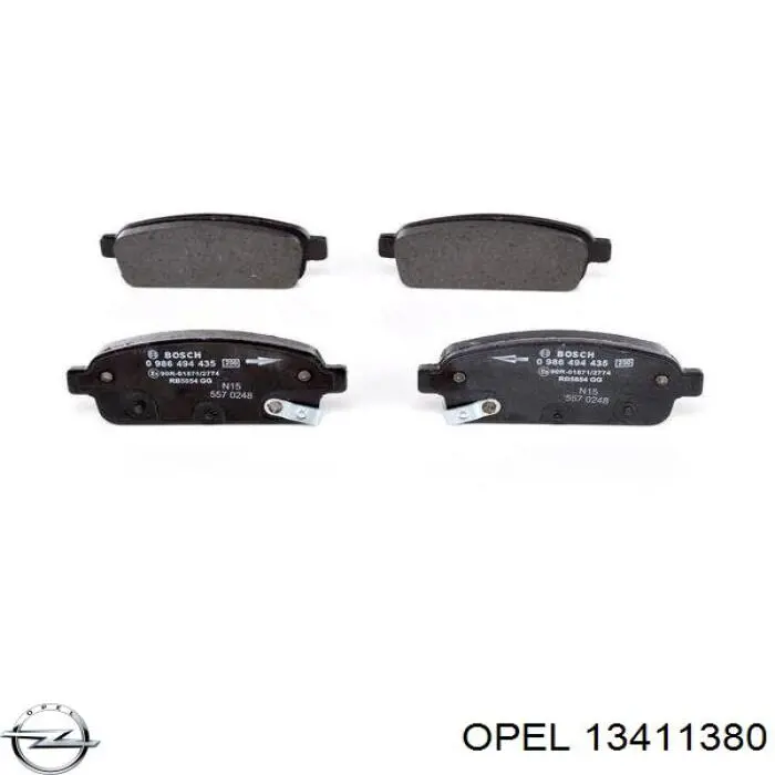 Колодки дисковые  Opel 13411380 цена, от 12.26 USD