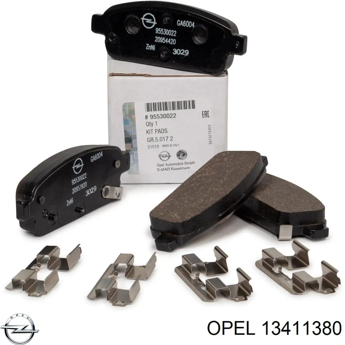 13411380 Opel колодки тормозные задние дисковые