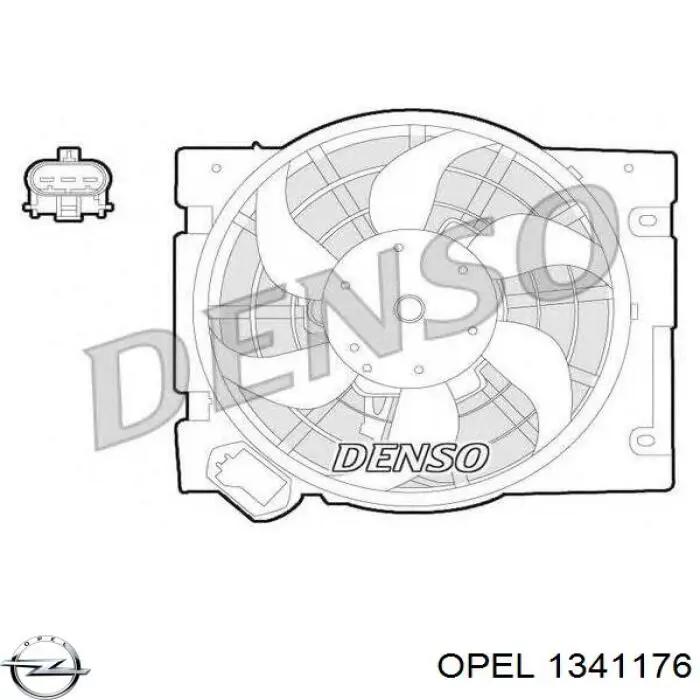 Диффузор радиатора 1341176 Opel