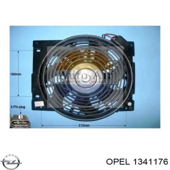 Диффузор радиатора охлаждения Opel 1341176 цена, от 41.81 USD
