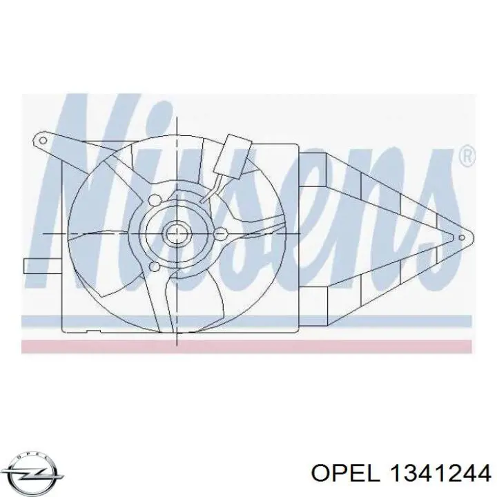 Купить 1341244 Opel Электровентилятор охлаждения в сборе (мотор+крыльчатка)