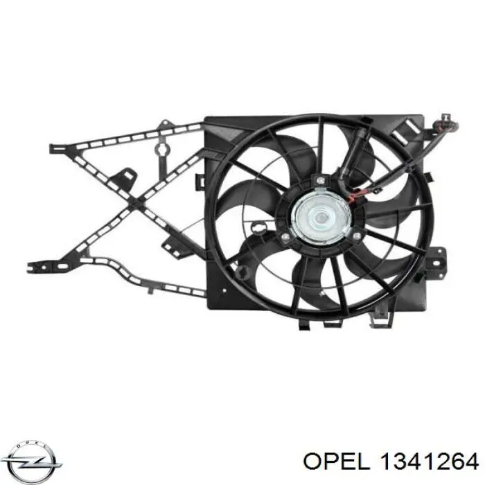 Электровентилятор охлаждения 1341264 Opel