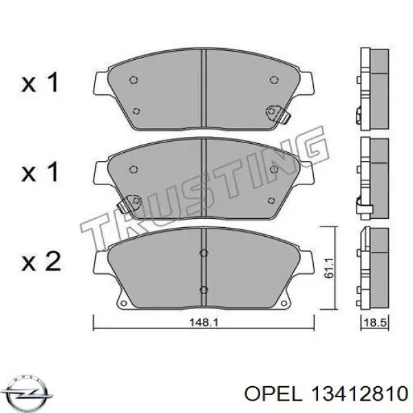 Колодки Opel 13412810 цена, от 23.93 USD