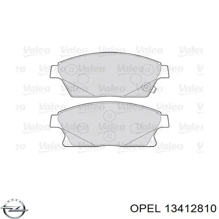 13412810 Opel Колодки передние