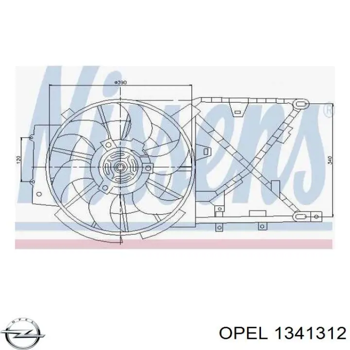 Электровентилятор охлаждения в сборе Opel 1341312 цена, от 63.60 USD