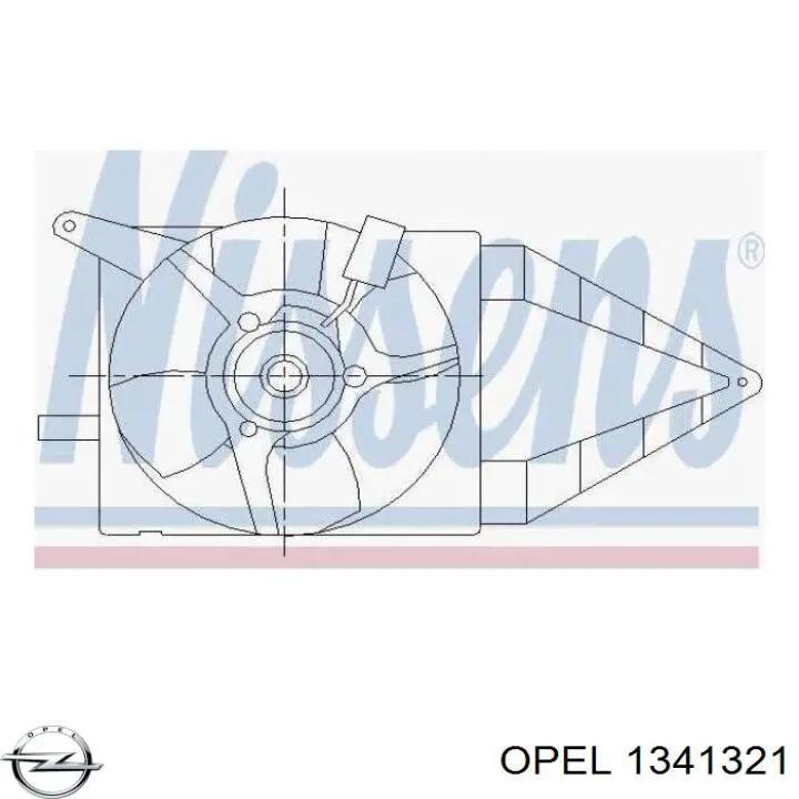 Купить 1341321 Opel Электровентилятор охлаждения в сборе (мотор+крыльчатка)