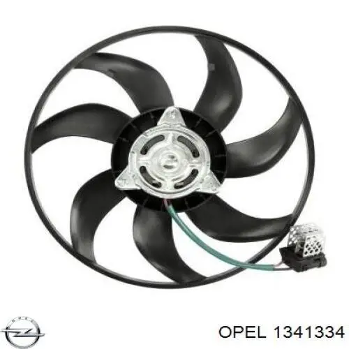 Купить 1341334 Opel Электровентилятор охлаждения в сборе (мотор+крыльчатка)