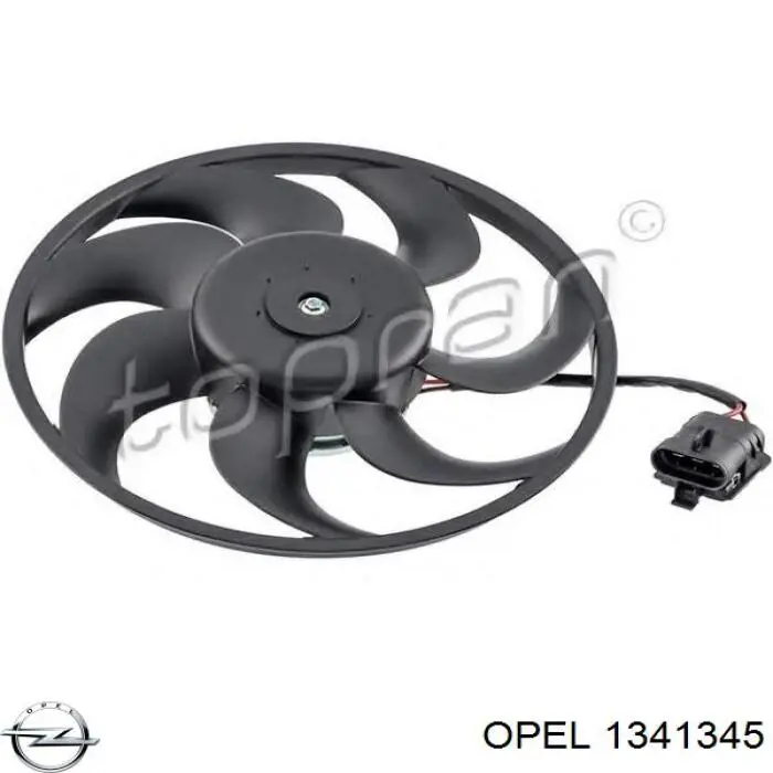 Электровентилятор охлаждения в сборе Opel 1341345 цена, от 72.56 USD