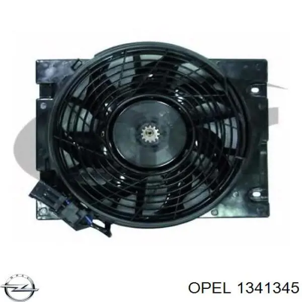 1341345 Opel электровентилятор охлаждения в сборе (мотор+крыльчатка)