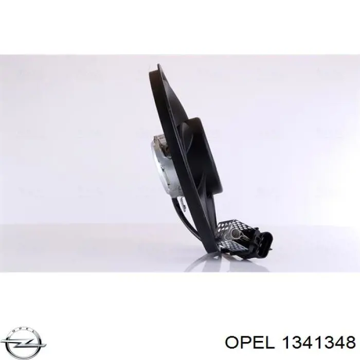 1341348 Opel ventilador elétrico de esfriamento montado (motor + roda de aletas)