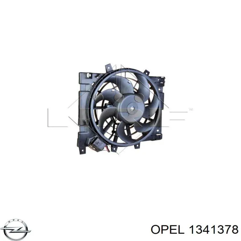 1341378 Opel электровентилятор охлаждения в сборе (мотор+крыльчатка)