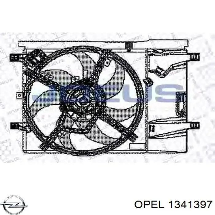 Диффузор радиатора охлаждения в сборе с мотором и крыльчаткой Opel 1341397 цена, от 84.29 USD